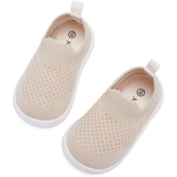 Morendl Boy Girls Cream Non Slip SlipperToddler Infant Walking Baby Sneakers - Picture 5 of 6